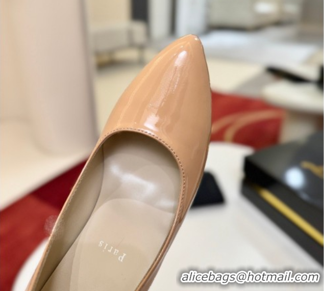 Good Looking Christian Louboutin Fannylove Pumps 8.5cm in Patent Leather 0225098 Nude 2026