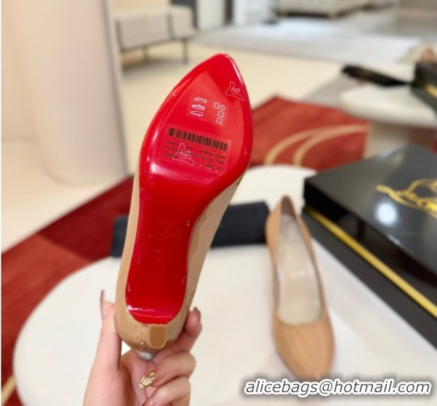 Good Looking Christian Louboutin Fannylove Pumps 8.5cm in Patent Leather 0225098 Nude 2026