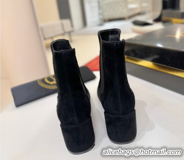 Unique Style Christian Louboutin Turelastic Heel Ankle Boots 5.5cm in Suede 0225102 Black 2026