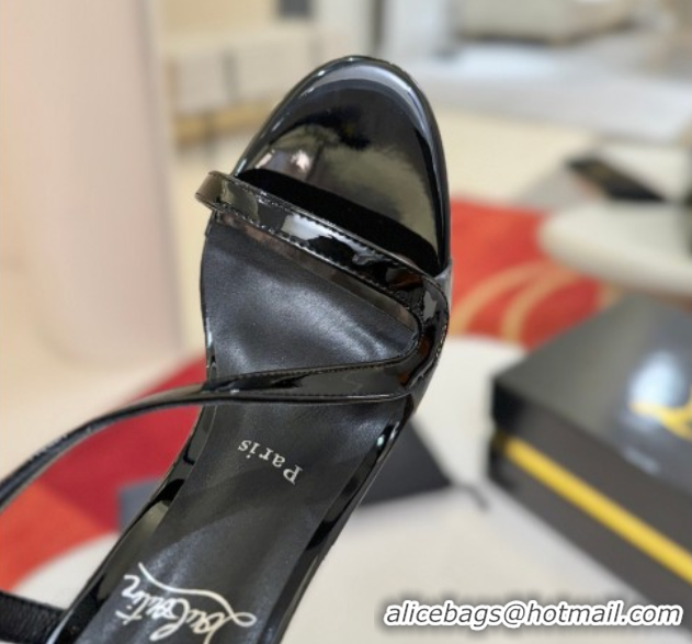 Best Product Christian Louboutin Rosalie Heel Sandals 8.5cm in Patent Leather 0225105 Black 2026