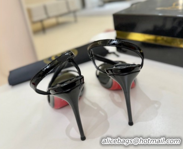 Best Product Christian Louboutin Rosalie Heel Sandals 8.5cm in Patent Leather 0225105 Black 2026