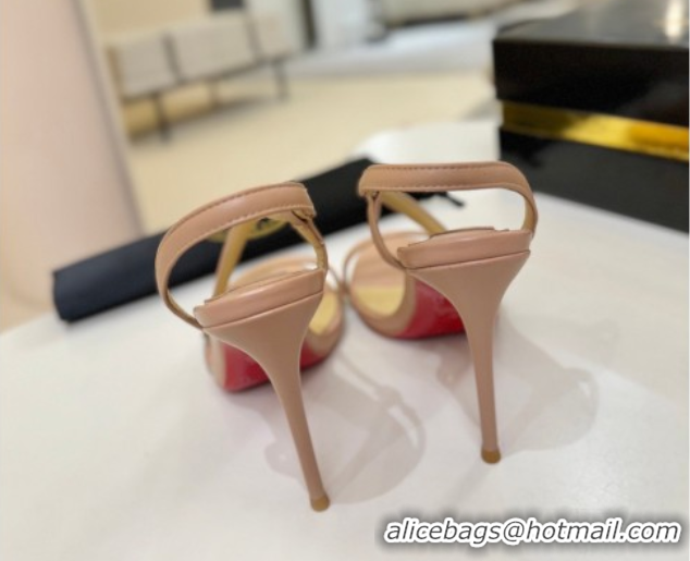 Best Price Christian Louboutin Rosalie Heel Sandals 8.5cm in Calf Leather 0225105 Pink 2026