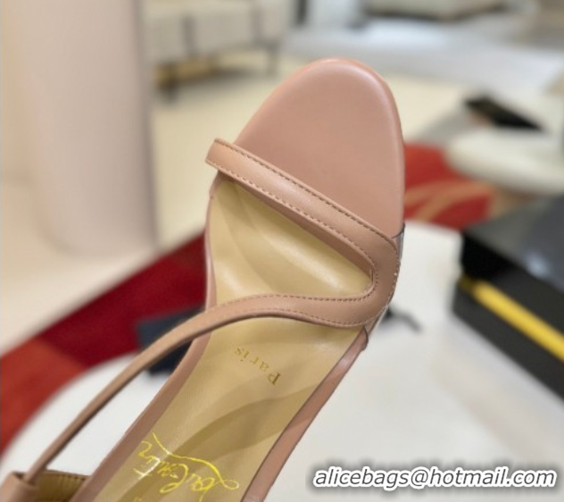 Best Price Christian Louboutin Rosalie Heel Sandals 8.5cm in Calf Leather 0225105 Pink 2026
