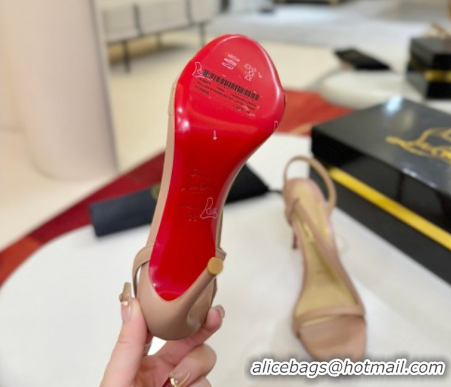 Best Price Christian Louboutin Rosalie Heel Sandals 8.5cm in Calf Leather 0225105 Pink 2026