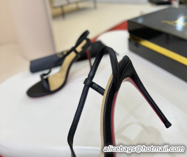 Classic Hot Christian Louboutin Rosalie Heel Sandals 8.5cm in Calf Leather 0225105 Black 2026