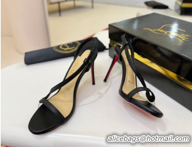 Classic Hot Christian Louboutin Rosalie Heel Sandals 8.5cm in Calf Leather 0225105 Black 2026
