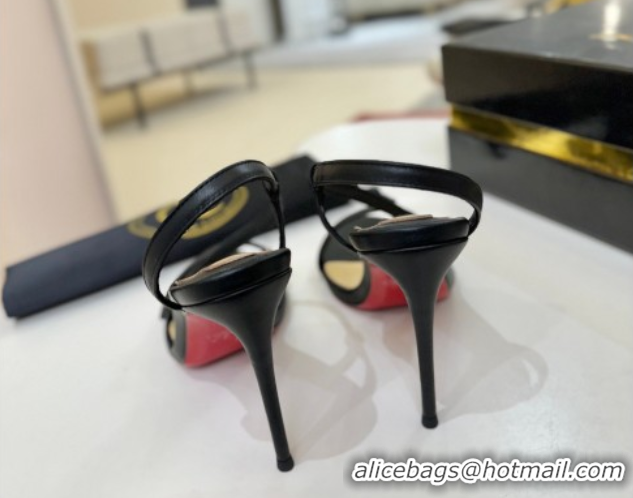 Classic Hot Christian Louboutin Rosalie Heel Sandals 8.5cm in Calf Leather 0225105 Black 2026