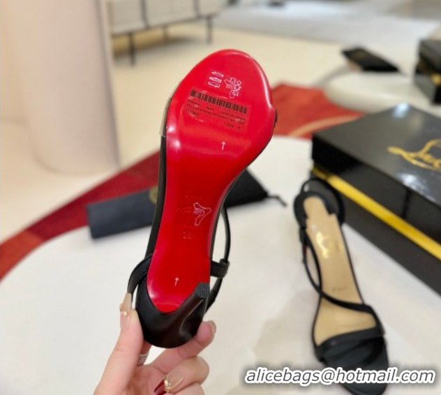 Classic Hot Christian Louboutin Rosalie Heel Sandals 8.5cm in Calf Leather 0225105 Black 2026