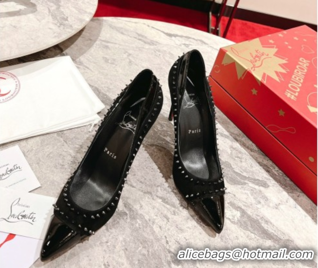 Good Quality Christian Louboutin Iriza Pumps 10cm in Suede and Patent Leather 0225109 Black 2026