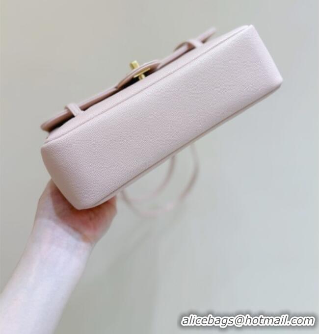 Promotional Chanel Small Flap Bag in Grained Shiny Calfskin AS6130 Light Pink Spring-Summer 2026 Top Quality
