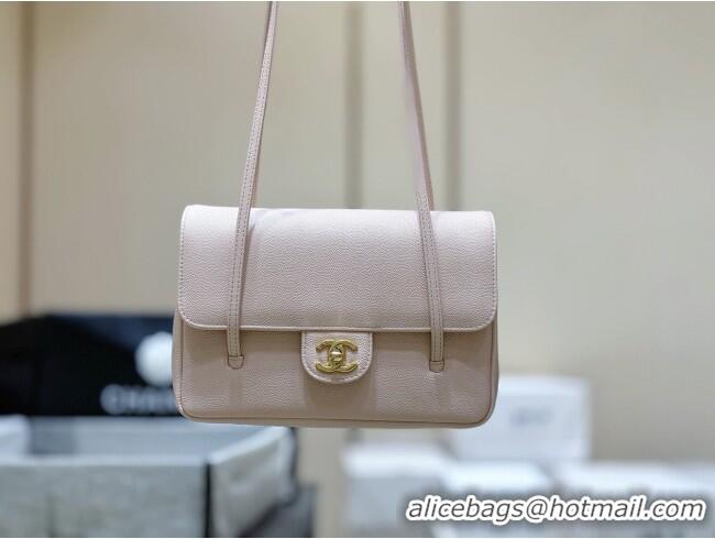 Promotional Chanel Small Flap Bag in Grained Shiny Calfskin AS6130 Light Pink Spring-Summer 2026 Top Quality
