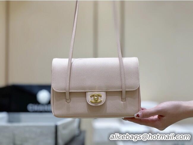 Promotional Chanel Small Flap Bag in Grained Shiny Calfskin AS6130 Light Pink Spring-Summer 2026 Top Quality