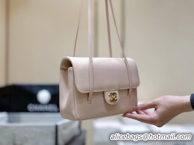 Promotional Chanel Small Flap Bag in Grained Shiny Calfskin AS6130 Light Pink Spring-Summer 2026 Top Quality