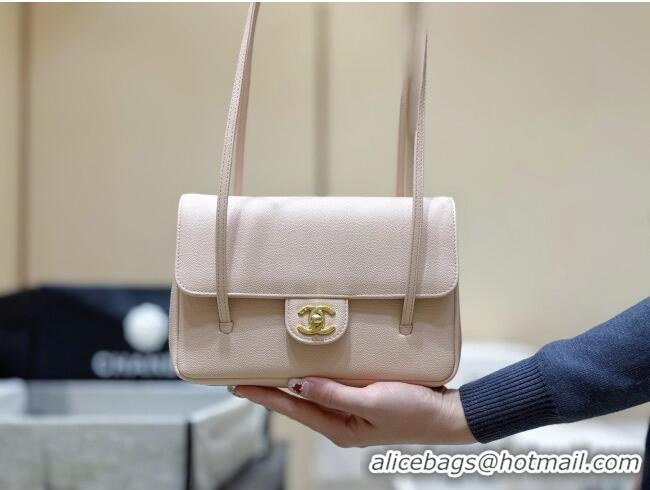 Promotional Chanel Small Flap Bag in Grained Shiny Calfskin AS6130 Light Pink Spring-Summer 2026 Top Quality