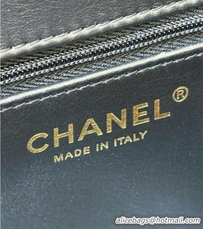 New Design Chanel Small Flap Bag in Grained Shiny Calfskin AS6130 Black Spring-Summer 2026 Top Quality