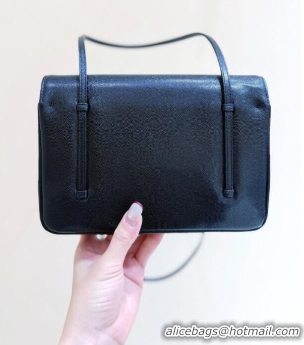 New Design Chanel Small Flap Bag in Grained Shiny Calfskin AS6130 Black Spring-Summer 2026 Top Quality