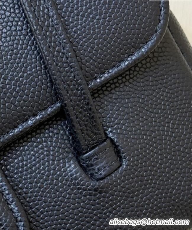 Well Crafted Chanel Grained Shiny Calfskin Clutch with Leather Strap AP5068 Black 2026 Top Quality