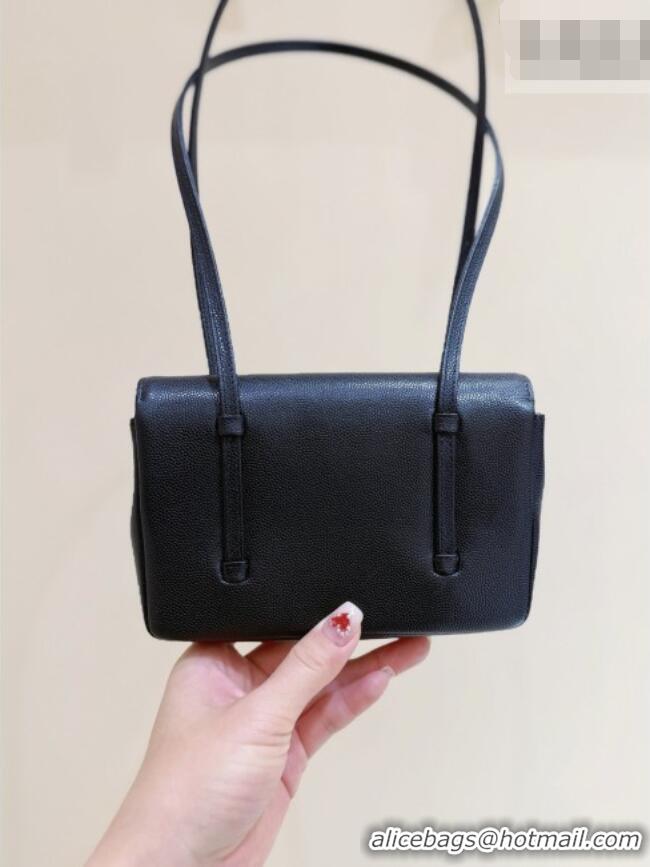 Well Crafted Chanel Grained Shiny Calfskin Clutch with Leather Strap AP5068 Black 2026 Top Quality