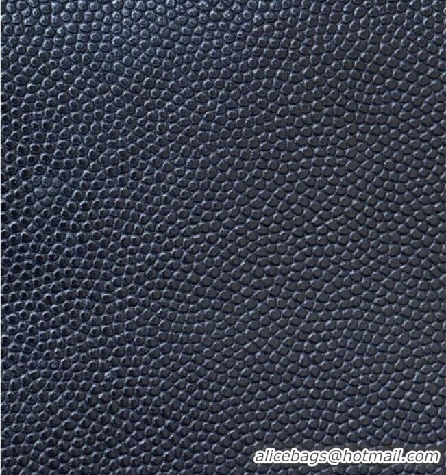 Well Crafted Chanel Grained Shiny Calfskin Clutch with Leather Strap AP5068 Black 2026 Top Quality