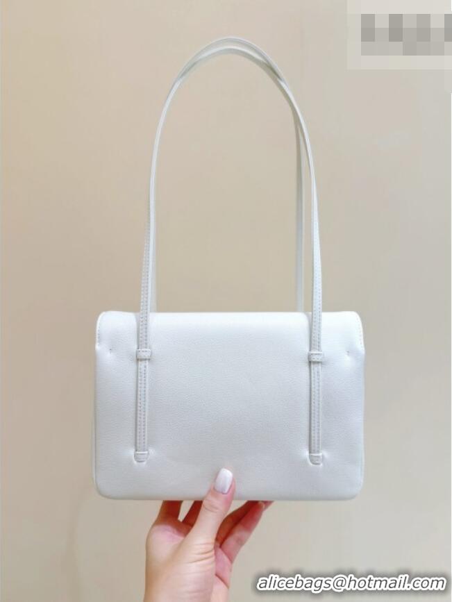 Good Taste Chanel Small Flap Bag in Grained Shiny Calfskin AS6130 White Spring-Summer 2026 Top Quality