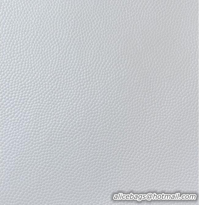 Good Taste Chanel Small Flap Bag in Grained Shiny Calfskin AS6130 White Spring-Summer 2026 Top Quality