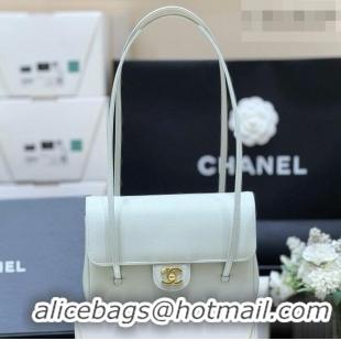 Best Price Chanel Small Flap Bag in Grained Shiny Calfskin AS6130 Light Blue Spring-Summer 2026 Top Quality