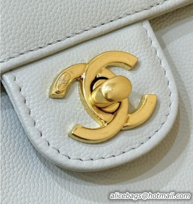 Best Price Chanel Small Flap Bag in Grained Shiny Calfskin AS6130 Light Blue Spring-Summer 2026 Top Quality