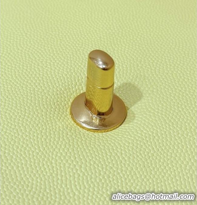 Famous Brand Chanel Small Flap Bag in Grained Shiny Calfskin AS6130 Yellow Spring-Summer 2026 Top Quality