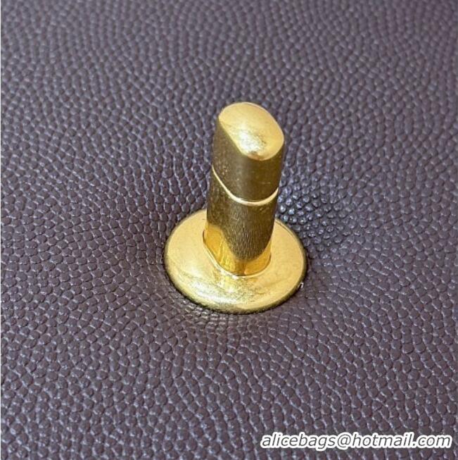 Buy Cheap Chanel Small Flap Bag in Grained Shiny Calfskin AS6130 Red Brown Spring-Summer 2026 Top Quality