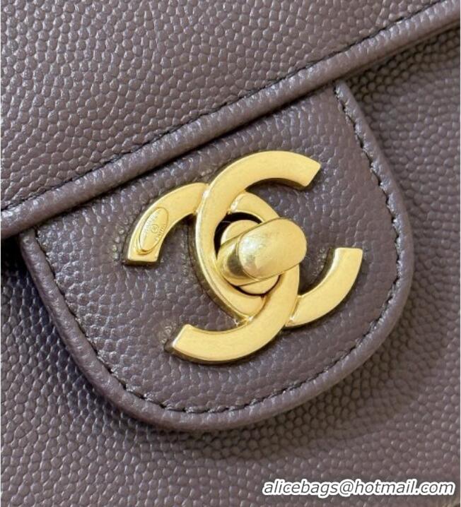 Buy Cheap Chanel Small Flap Bag in Grained Shiny Calfskin AS6130 Red Brown Spring-Summer 2026 Top Quality