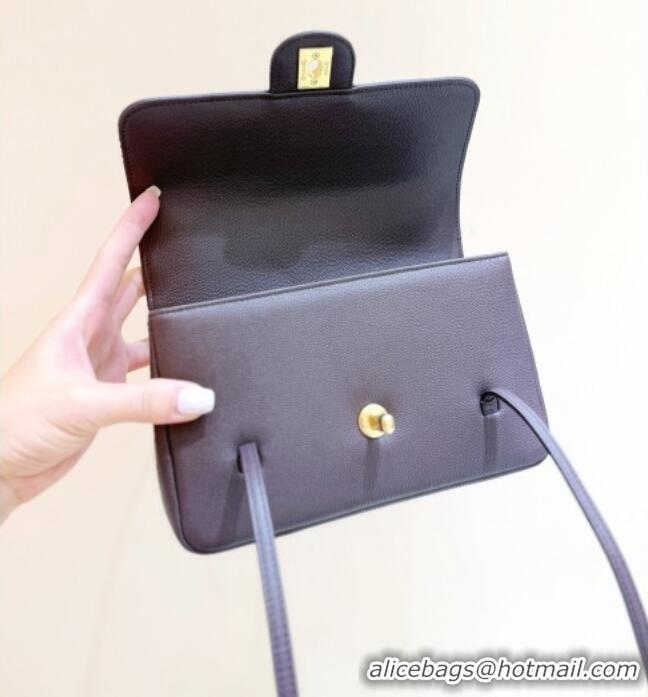 Buy Cheap Chanel Small Flap Bag in Grained Shiny Calfskin AS6130 Red Brown Spring-Summer 2026 Top Quality