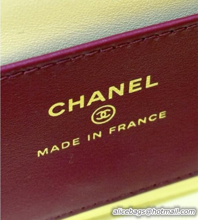 Discount Chanel Grained Shiny Calfskin Clutch with Leather Strap AP5068 Yellow 2026 Top Quality