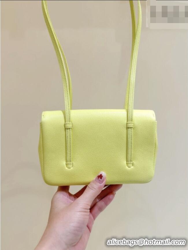 Discount Chanel Grained Shiny Calfskin Clutch with Leather Strap AP5068 Yellow 2026 Top Quality