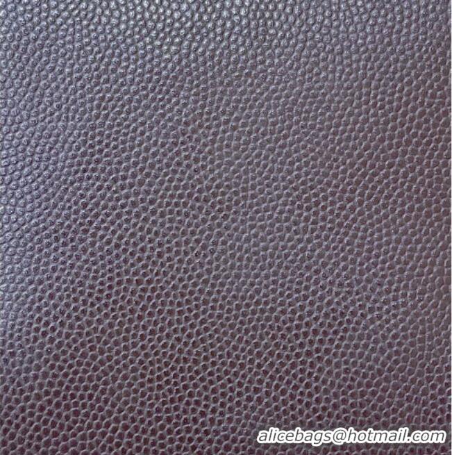 Best Price Chanel Grained Shiny Calfskin Clutch with Leather Strap AP5068 Red Brown 2026 Top Quality