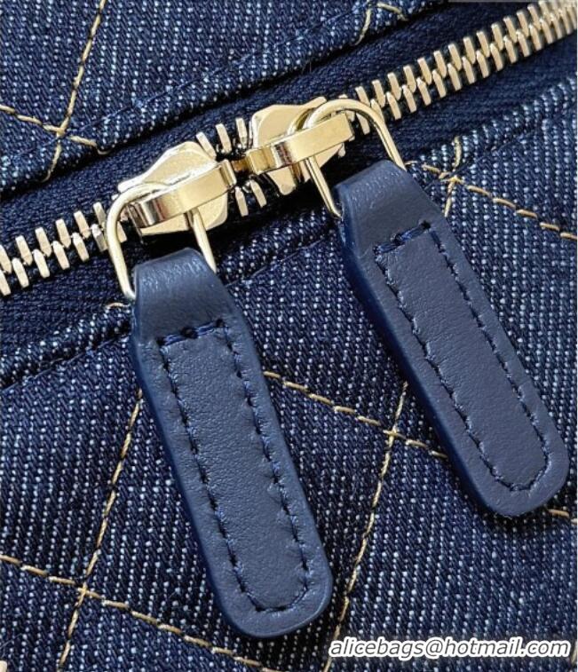 Market Sells Chanel Quilted Denim Vanity Bag with Chain AP4385 Blue 2026 Top Quality