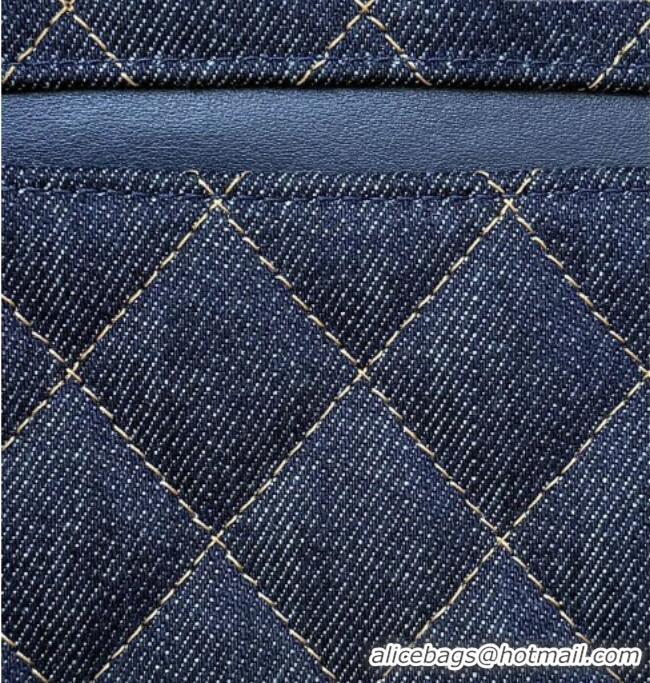 Market Sells Chanel Quilted Denim Vanity Bag with Chain AP4385 Blue 2026 Top Quality