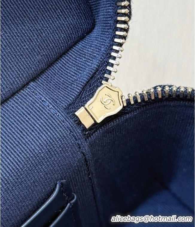 Market Sells Chanel Quilted Denim Vanity Bag with Chain AP4385 Blue 2026 Top Quality