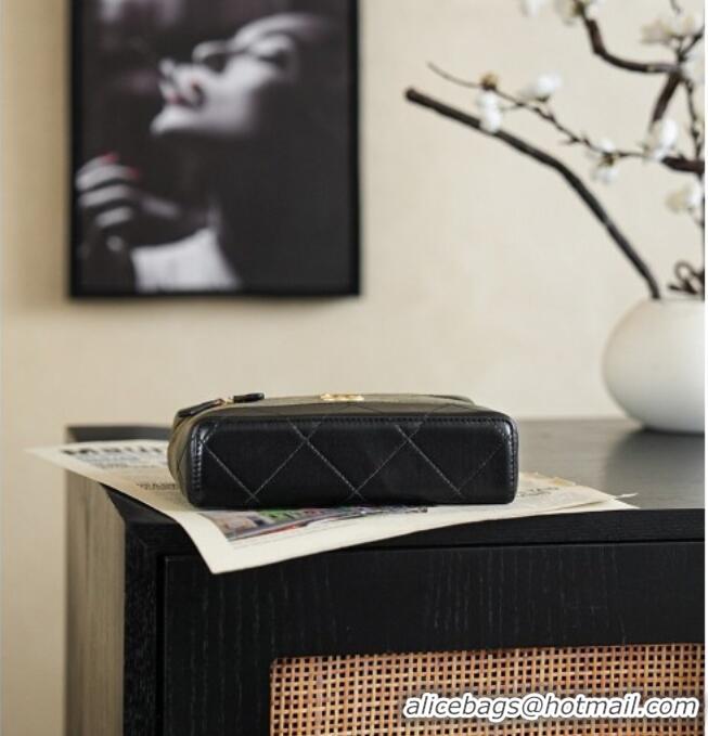 Original Cheap Chanel Vanity with Chain in Suede Calfskin & Shiny Lambskin AP5186 Green 2026