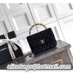 Buy Discount Chanel Tweed Clutch with Chain and Pearls Handle AP4976 Black 2026
