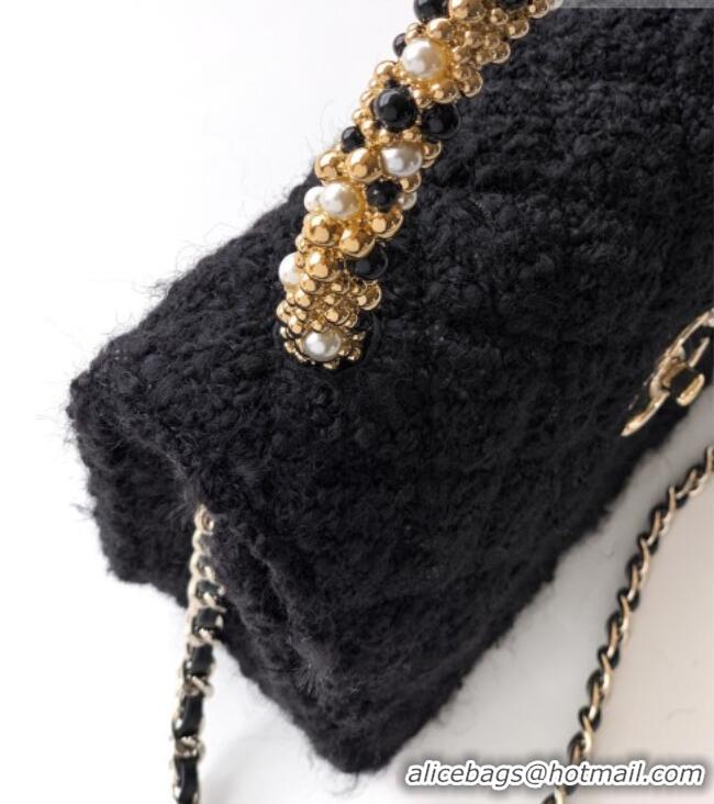 Buy Discount Chanel Tweed Clutch with Chain and Pearls Handle AP4976 Black 2026