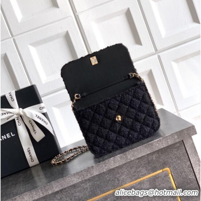 Buy Discount Chanel Tweed Clutch with Chain and Pearls Handle AP4976 Black 2026