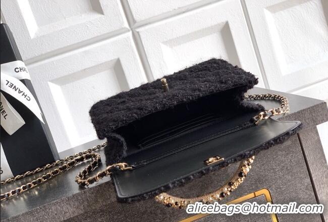 Buy Discount Chanel Tweed Clutch with Chain and Pearls Handle AP4976 Black 2026