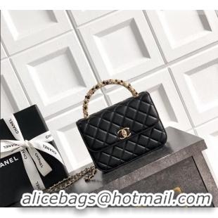 Buy Discount Chanel Tweed Clutch with Chain and Pearls Handle AP4976 Black 2026