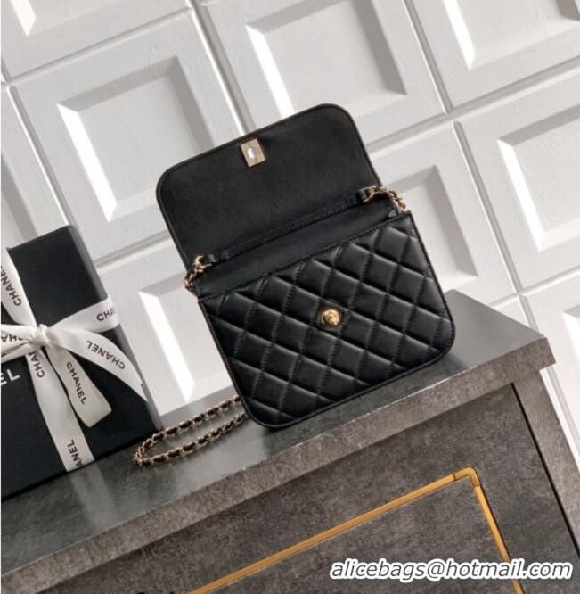 Buy Discount Chanel Tweed Clutch with Chain and Pearls Handle AP4976 Black 2026