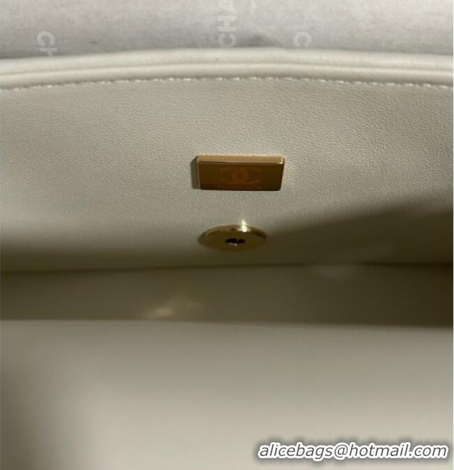 Inexpensive Chanel Classic Mini Flap Handbag in Woven Fiber A69900 White 2026