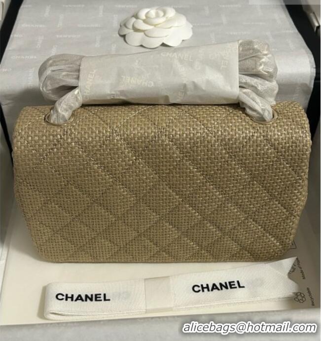 Trendy Design Chanel Classic Mini Flap Handbag in Woven Fiber A69900 Gold 2026
