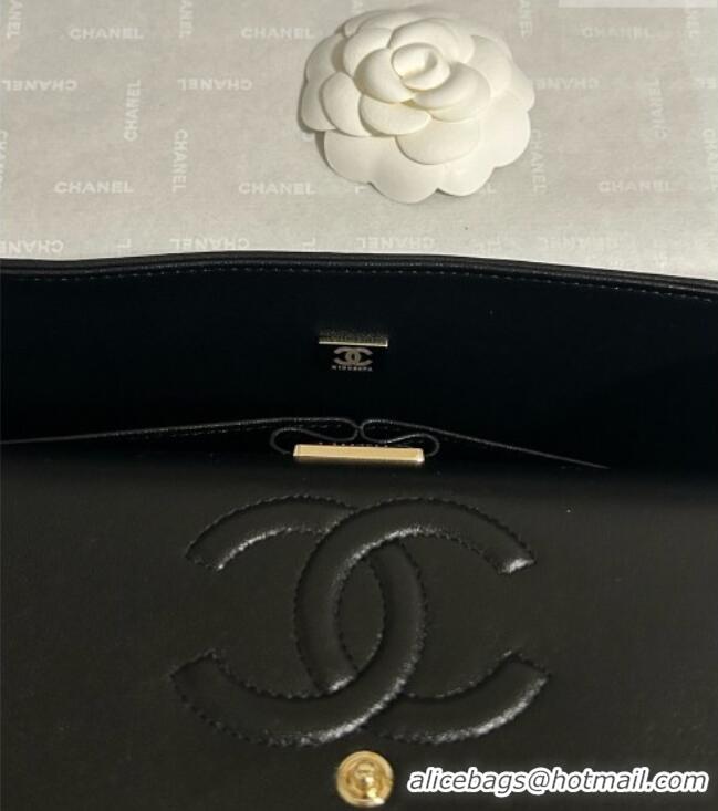 Top Quality Chanel Classic Medium Flap Handbag in Woven Fiber A01112 Black 2026