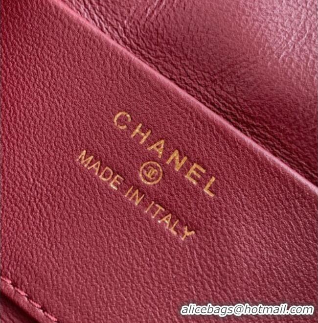 Buy Fashionable Chanel Lambskin Leather Clutch with Leather Strap AP5227 White 2026