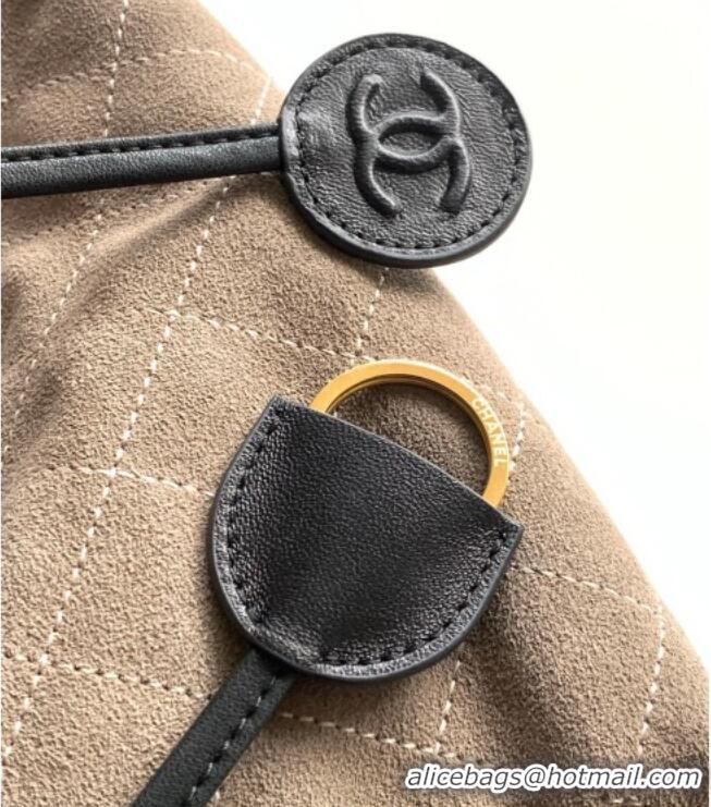 Top Quality Chanel Suede Clutch with Leather Strap AP5227 Grey 2026