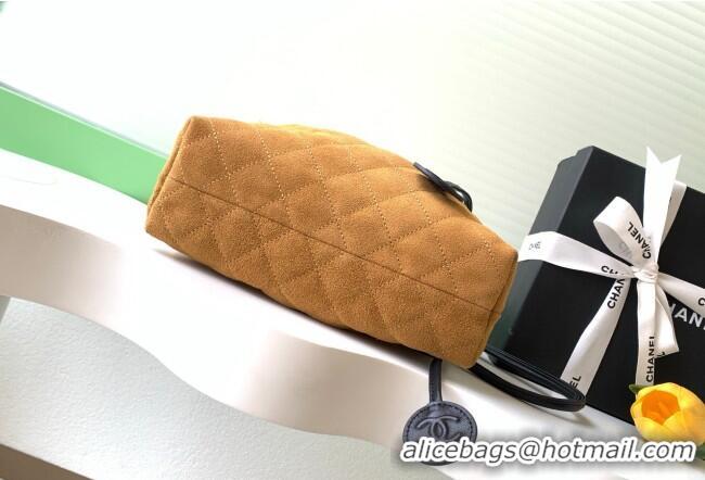 Inexpensive Chanel Suede Clutch with Leather Strap AP5227 Brown 2026